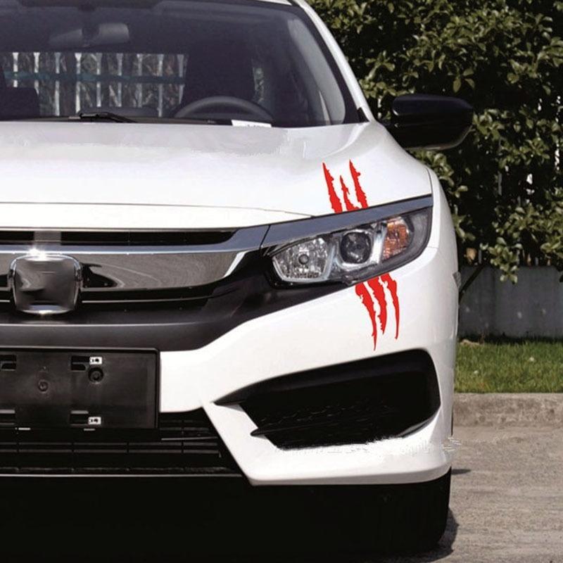 40cm*12cm Auto Reflexní Samolepka Monstrum Černá/Bílá/Červená Škrábanec Pruh Drápy Auto Auto Vinyl Ca