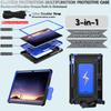 Kickstand Armor Case for Samsung Galaxy Tab S10 FE Plus 2025 13.1 Inch SM-X620 SM-X626B Heavy Duty  Cover With Shoulder Strap