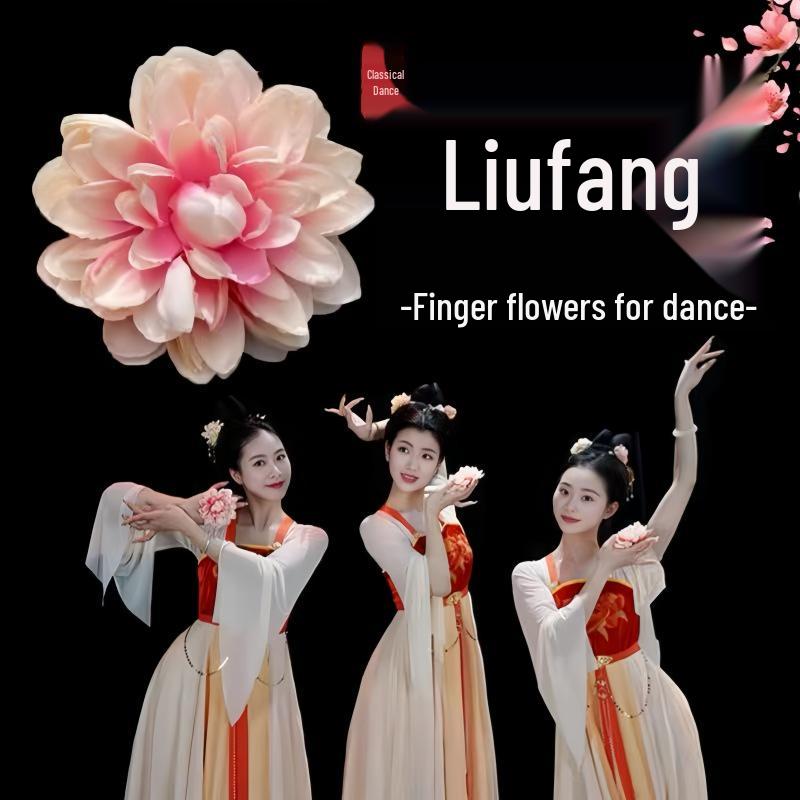 Dream Lotus Dance Peony Hand Flower for Women - Classical Dance Accessory