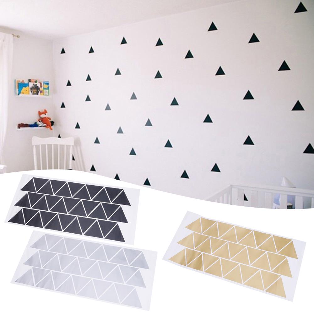 Buy DIY Waterproof Removable Geometric Triangle Wall Sticker Vinyl ...