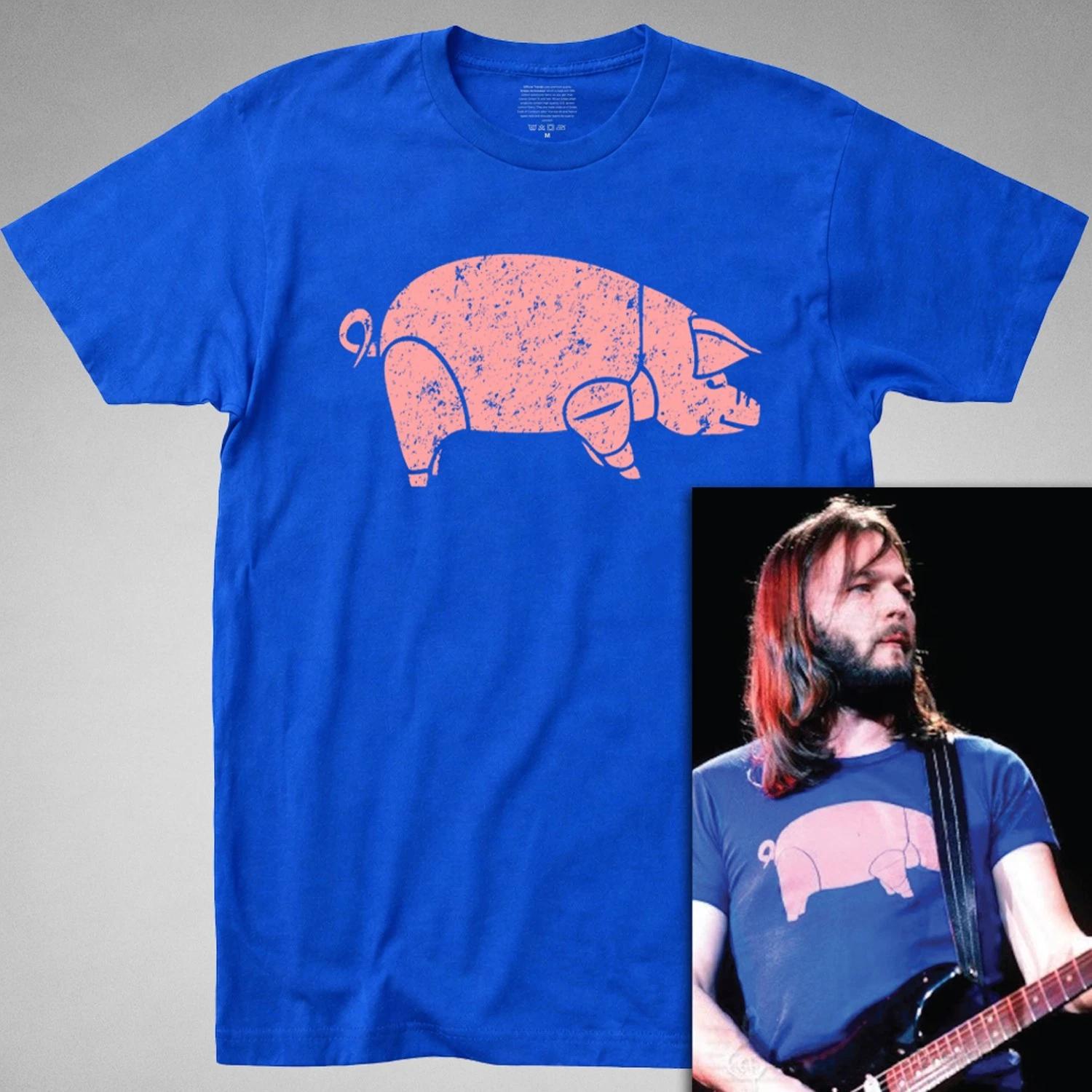 David Gilmour Pig Pink Floyd Animals T Shirt As worn by 1977 the wall syd barett L