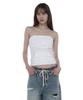 PARTIMENTO WOMEN Deconstructed Strapless Top_White