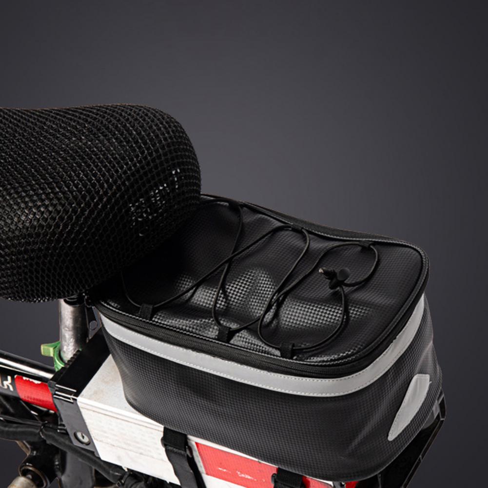 Electric Bicycle Rear Seat Bag Waterproof Large Capacity Reflective Design Mountain Bike Pannier Bag Mtb Accessories