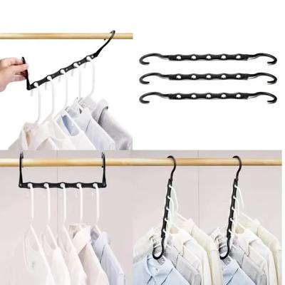 Rotary Organizer Hangers 5 Hole Magic Closet Wardrobe Organizer Space Saving Storage Hangers Multifunction Plastic Clothes Racks