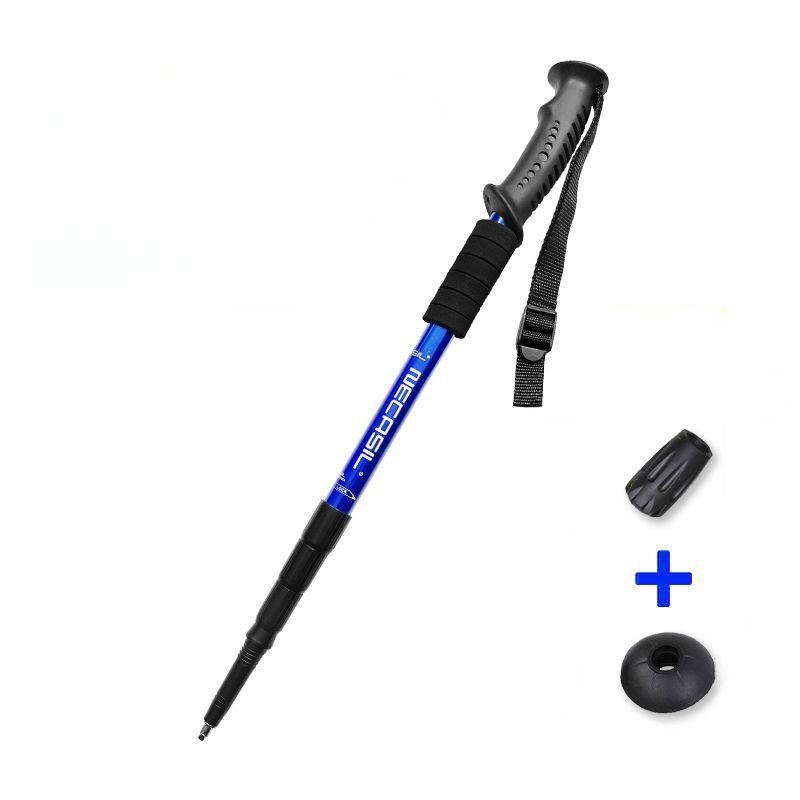 Aluminiumslegering Teleskopisk Stav Vandrestaver Bastão De Trekking Gåstav Ultralett Demper Gåstokk Alpenstock