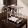 3-Tier Storage Rack Brushed Countertop Organizer with Acrylic Shelves Perfume