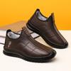 Men S Winter Warm Cotton Boots Non Slip Slip On Casual Shoes