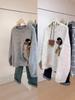 2025 Women's Retro Cartoon Pony Knit Sweater - Autumn/Winter, Round Neck, Loose Fit