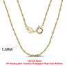 Effie Queen 100% 925 Silver Basic Chain Necklaces Box/Snake/Chopin/Figaro Beaded Chain 40-60cm Unisex DIY Casual Wear
