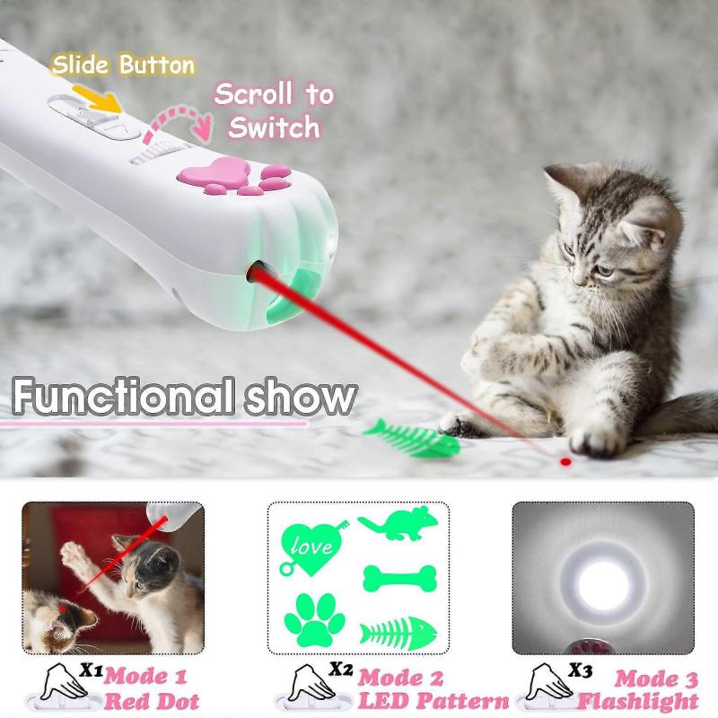 Interactive Cat Toy, Cat Toys for Indoor Cats Interactive, Rechargeable Cat Teaser Wand Toy