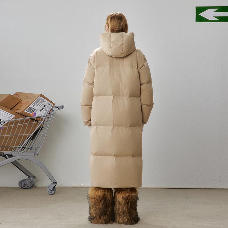 unifree Long Thermal Down Jacket with Removable Hood