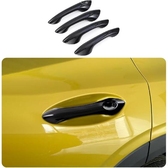 Car Accessories Fit for Chevrolet TRAX 2024 2025 2026 Exterior Door Handle Cover Trims (Without Smart Holes:Glossy Black) 4PCS ABS