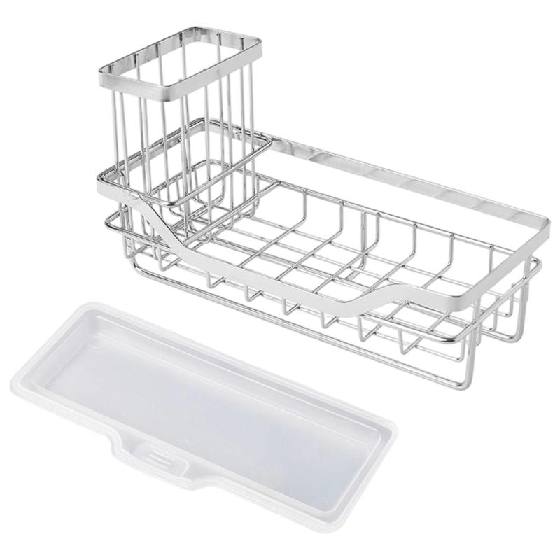 

Stainless Steel Sink Rack With Nonslip Silicone Base And Hollow Structure For Efficient Drainage Air Flows