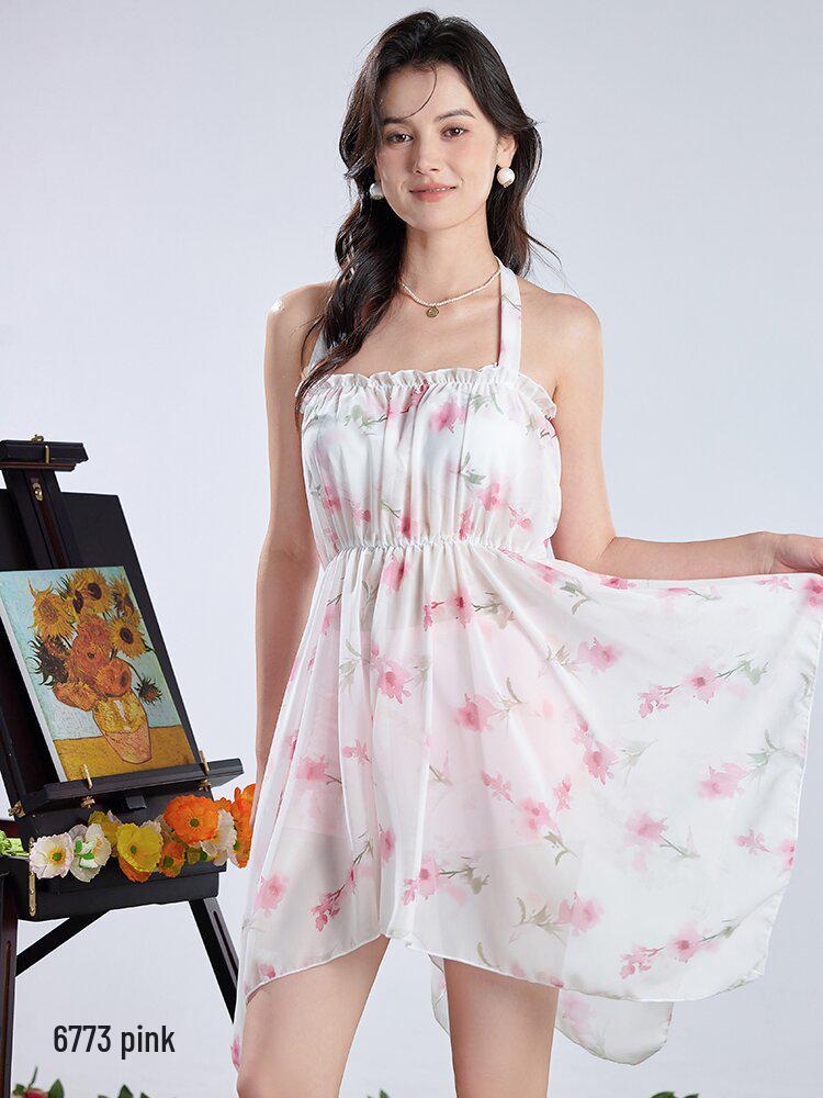 

Women s Fresh Style Three-Piece Underwire Push-Up Swimsuit for Beach and Hot Spring. One size (recommended 40-60 kg) рожевий