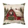 New Christmas Pillow Cover Super Soft Short Plush Printed Sofa Decorative Cushion Cover Home Cushion