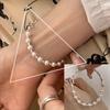 PANJBJ 925 Sterling Silver Double Layer Pearl Bracelet for Women Girl Design Bead Korean Sweet Jewelry Dropshipping
