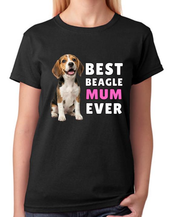 Best Beagle Mum Ever Cute Dog Lover Gift Ladies T-Shirt Proud Tee 4XL