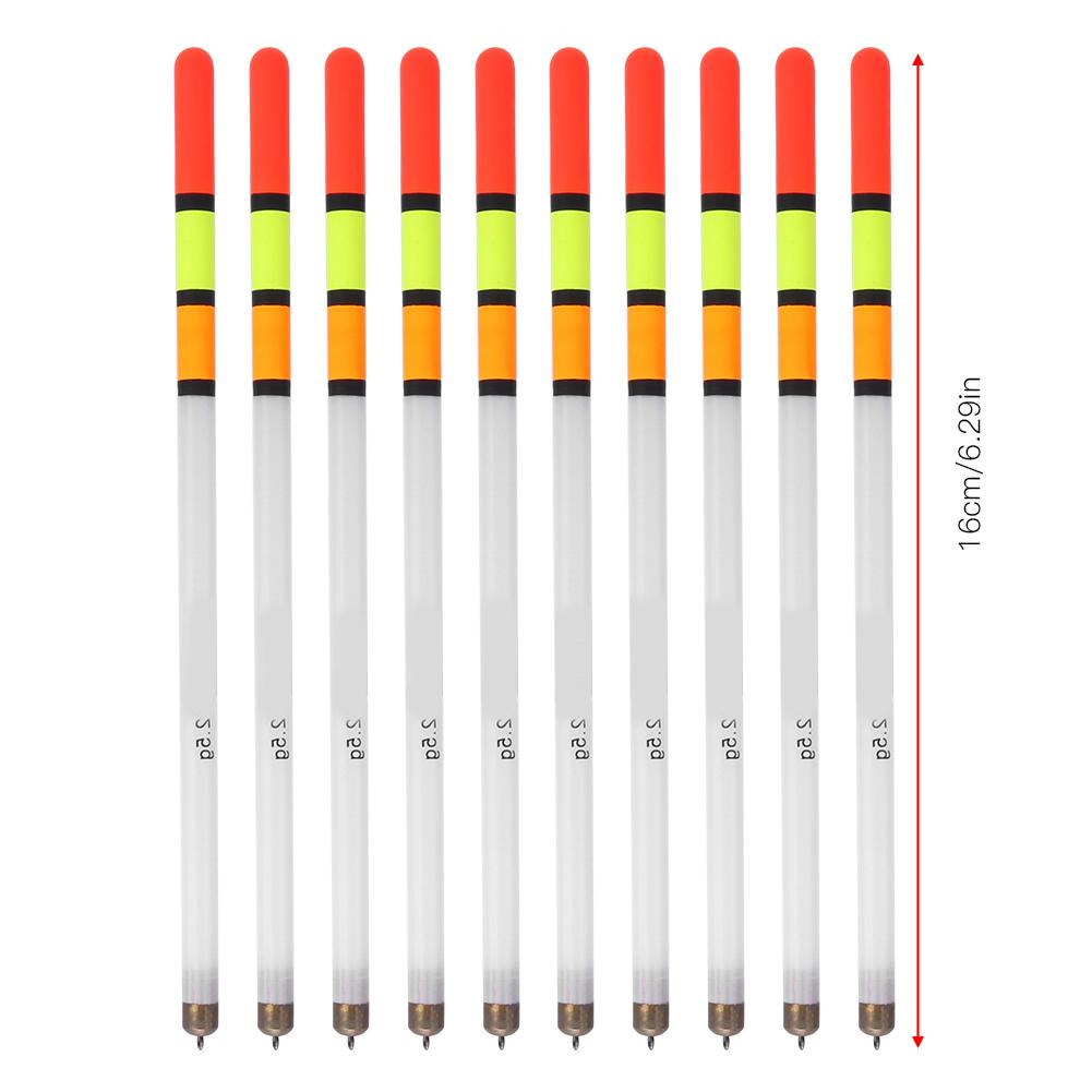 10 stücke Durable Kunststoff Angeln Schwimmt Bobber Stick Rohr Multi Zweck Fisch Futter Köder Zubehör