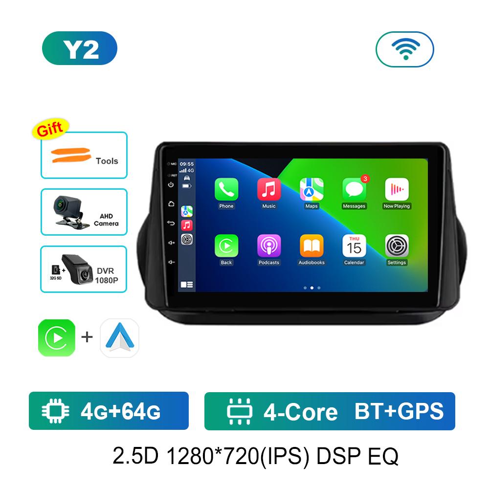 Android OS for Fiat Fiorino Qubo for Citroen Nemo for Peugeot Bipper 2008 - 2017 Carplay GPS Car Video Multimedia Player WiFi BT