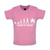 Nascido para Tocar - Camiseta de Bebê / Sapo - Kit de Bateria Baquetas de Baterista