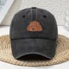 Baseballkappe Used Look Gewaschen Cartoon Teddy Print Outdoor Kappe Weiches Oberteil Entenschnabel Dad Hat UnisexGeeignet für Jede Jahreszeit