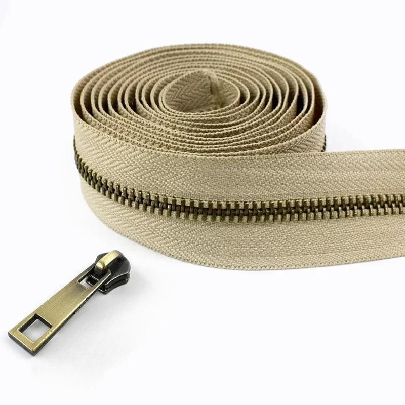 1/2/3/5M Meetee 5# Rollen-Metallreißverschlüsse mit Schiebern Tasche Schuhe Jacke Dekor Verschluss Reißverschluss nach Metern DIY Reparatur Nähzubehör