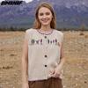 2026 Autunno Inverno Nuovo Maglione Donna Pullover Lavorato a Maglia Moda Top da Donna Gilet Canotta Floreale Senza Maniche Camicia Larga Casual