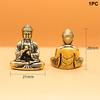Čistá mosaz miniaturní dekorace Buddhy Šákjamuni domácí dekorace miniaturní figurka