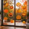 Versatile Fall Seasonal Decorations 3 Sheets Halloween Ghost Face Pumpkin Wall Sticker, Cute Black Cat Easy Peel And Stick Holiday Murals Decorative