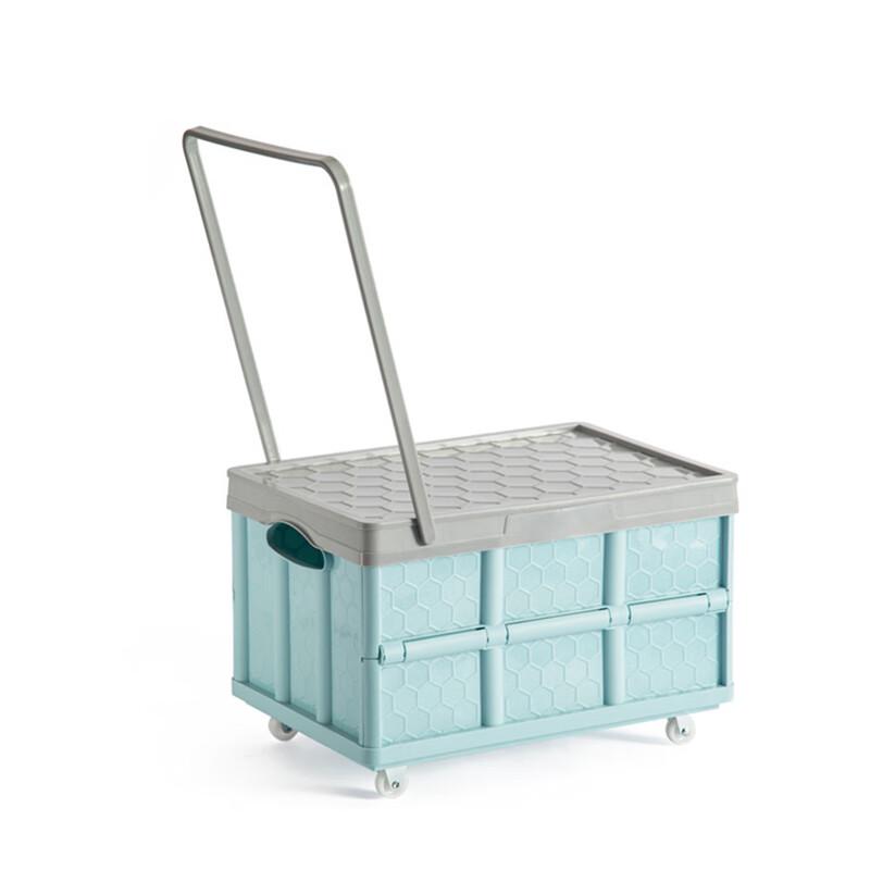 Foldable Rolling Storage Crate with Handle