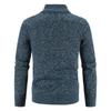 Jeseň a zima pánske plus zamatový hrubý stojačik sveter sveter teplý sveter kabát na zips cardigan pánsky trend