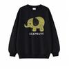 Korean Style Maternity Sweatshirt & Jeans Set - Spring/Autumn High-End Round Neck Outfit