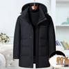 Northeast-Style Mid-Length Winter Down Jacket for Middle-Aged and Elderly Men - Plus Size