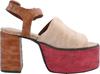 Yosuke Women's Beige Combination Sandals, Size 2820029, Sizes 22.0cm-22.5cm