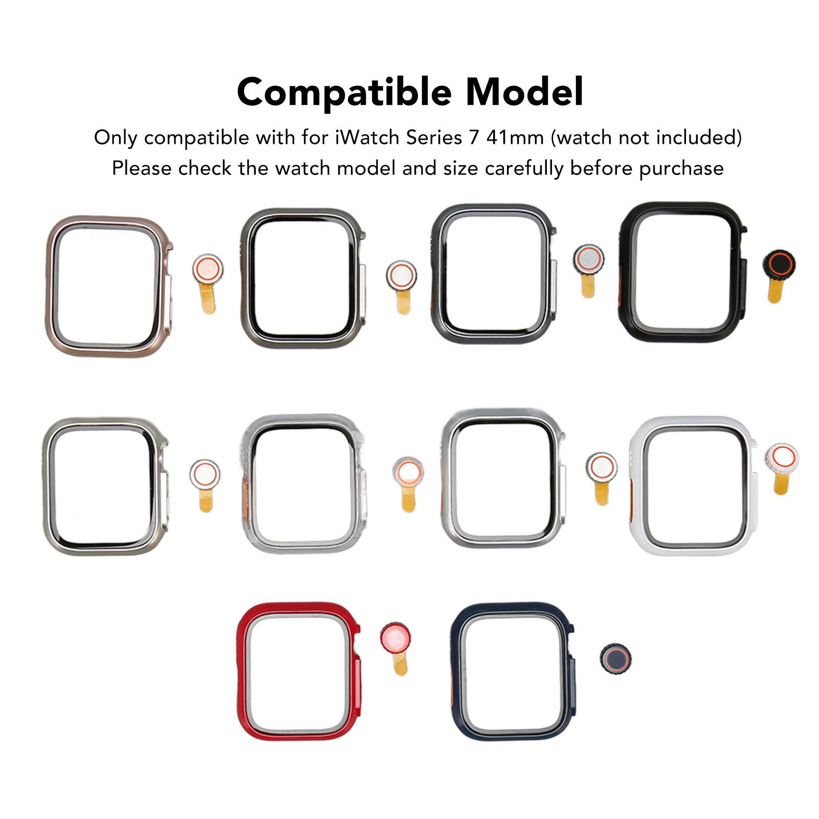 

10 шт. Жесткий чехол для ПК с защитой экрана из закаленного стекла, защитный чехол для умных часов IWatch Series 7