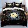 Moonlit Bat Design Gift Set  Kid'S And Adults' Bedroom Decor, Exquisite Three-Piece Bedding Set Gift