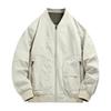 Men's Solid Color Fashionable Casual Padded Cotton Jacket Thick Warm Outerwear for Autumn Winter Foreign Trade