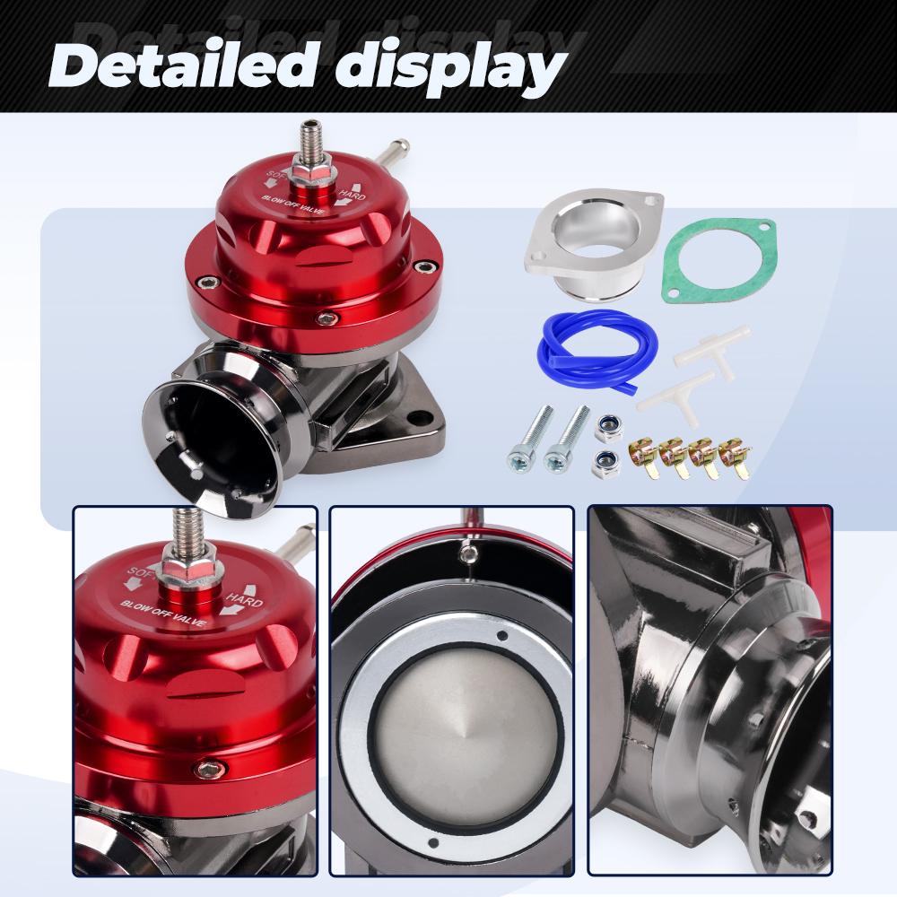 Bartoo-Alüminyum Tip-RS Turbo Blow Off Valfi Evrensel 2.5" 63mm BOV Flanş Boru Kiti ile BOV129