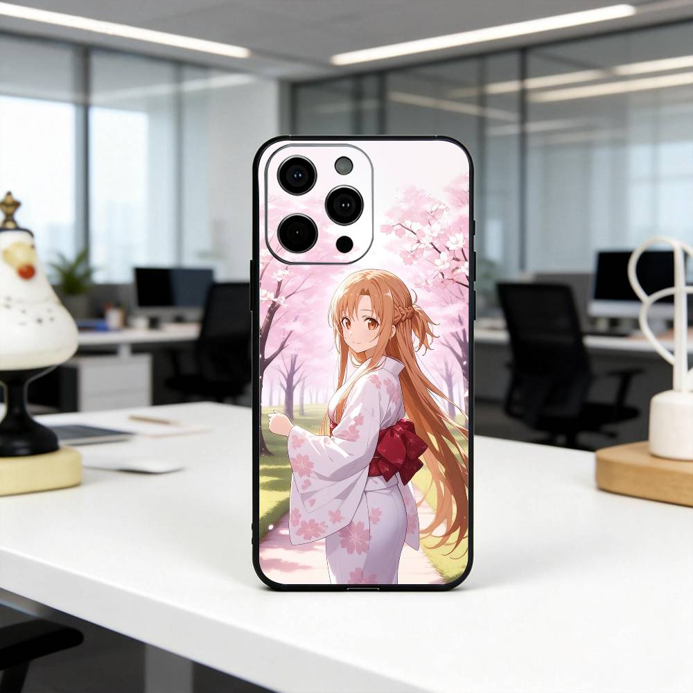 Sword Art Online A-Asuna Y-Yuuki-es Phone Case Silicone Soft For IPhone 17 16 15 14 13 12 11 X XR Plus Pro Max Plus