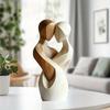 New 2D Flat Statue Embrace Artificial Wood Couple Statue Modern Elegant Decorative Statue Desktop