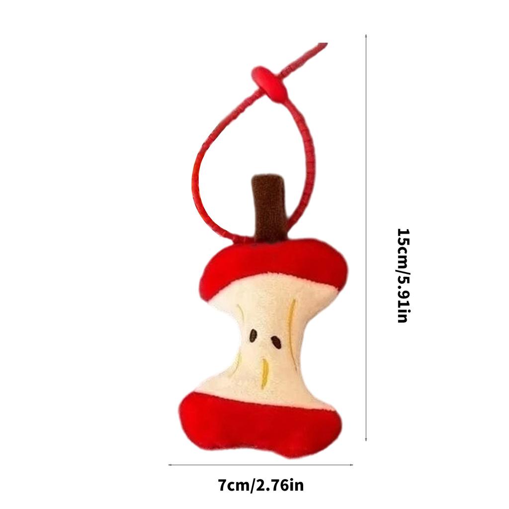 Soft Sturdy Plush Keychain Playful Fruit Core Design Compact Lightweight Multi Functional Decoration for Everyday Use