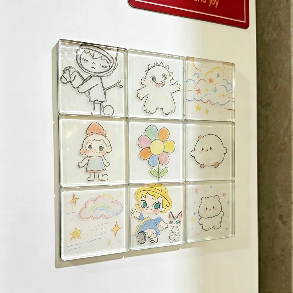 10Set Handmade Magnetic Refrigerator Sticker Material Package Creative Diy Acrylic Fridge Magnets Souvenir Gift