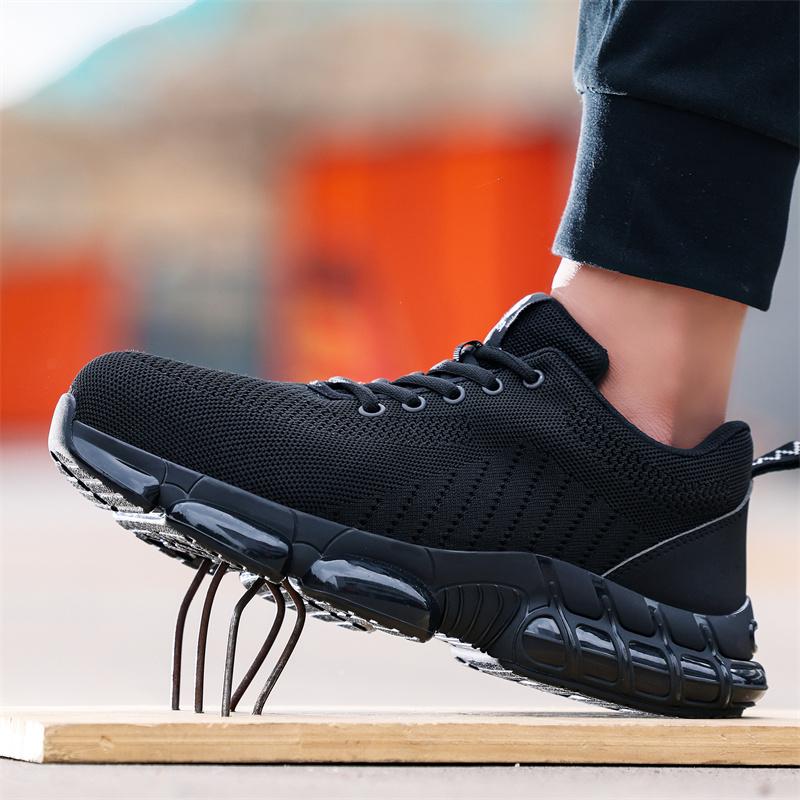 Safety Work Sneakers Steel Toe Shoes For Men Puncture-Proof Labor Shoes Indestructible Male Footwear Security Boots Lightweight