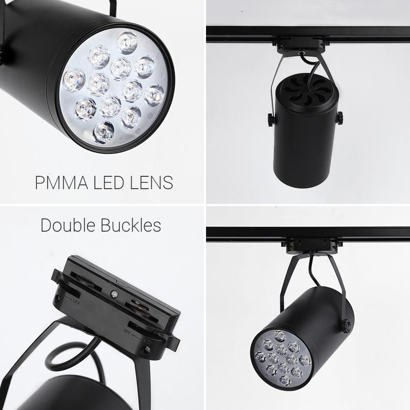 RGB LED Track Lights 5W/7W/12W/18W Remote Control Colorful Ceiling Rail Lamp KTV Disco Stage Bedroom Shop Track Lighting Fixture