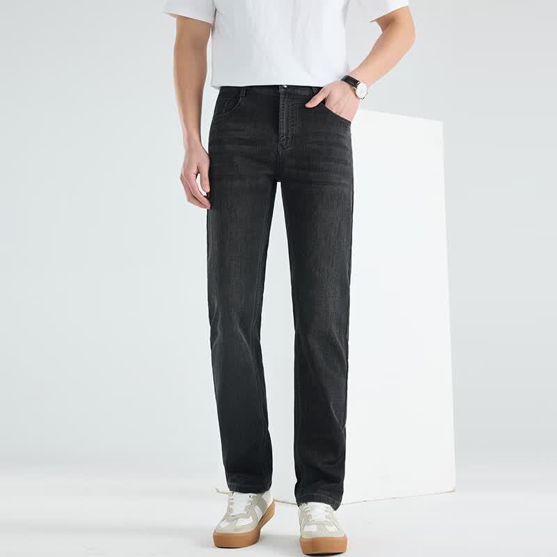 FengXun Men s Spring/Summer Business Casual Jeans FXLF8302-1 35