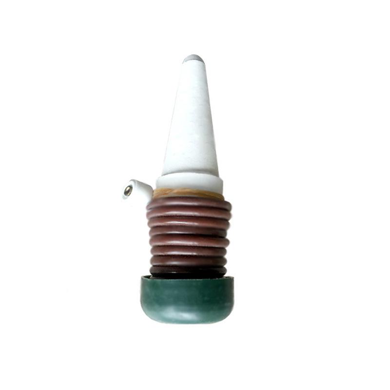 Red Ceramic Auto-Drip Plant Waterer for Travel and Business Trips