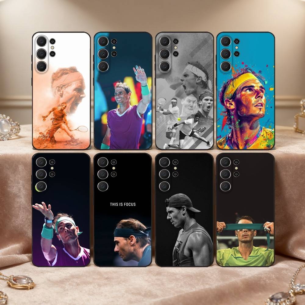 Tennis R-Rafael N-Nadal Phone Case For Samsung S26,S25,24,23,22,30,21,10,9,Ultra,Plus,Lite,FE Soft Black Case