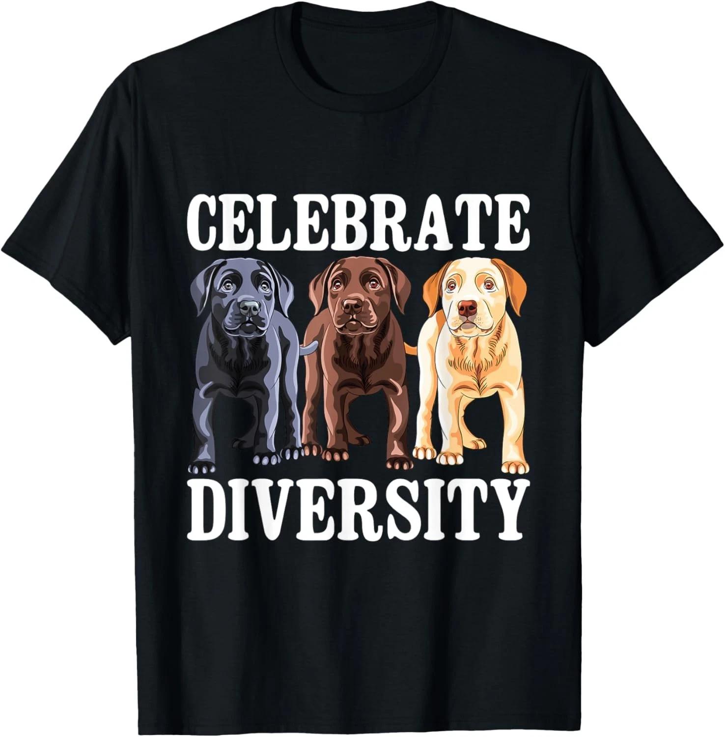 Celebrate Diversity - Labrador Retriever Dog Lover Gift Unisex T-Shirt S