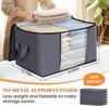Fab Totes Storage Bags,Clothes Blanket Storage Bins Foldable Closet Organizers with Reinforced Handle for Home Dorm Storage and Organization