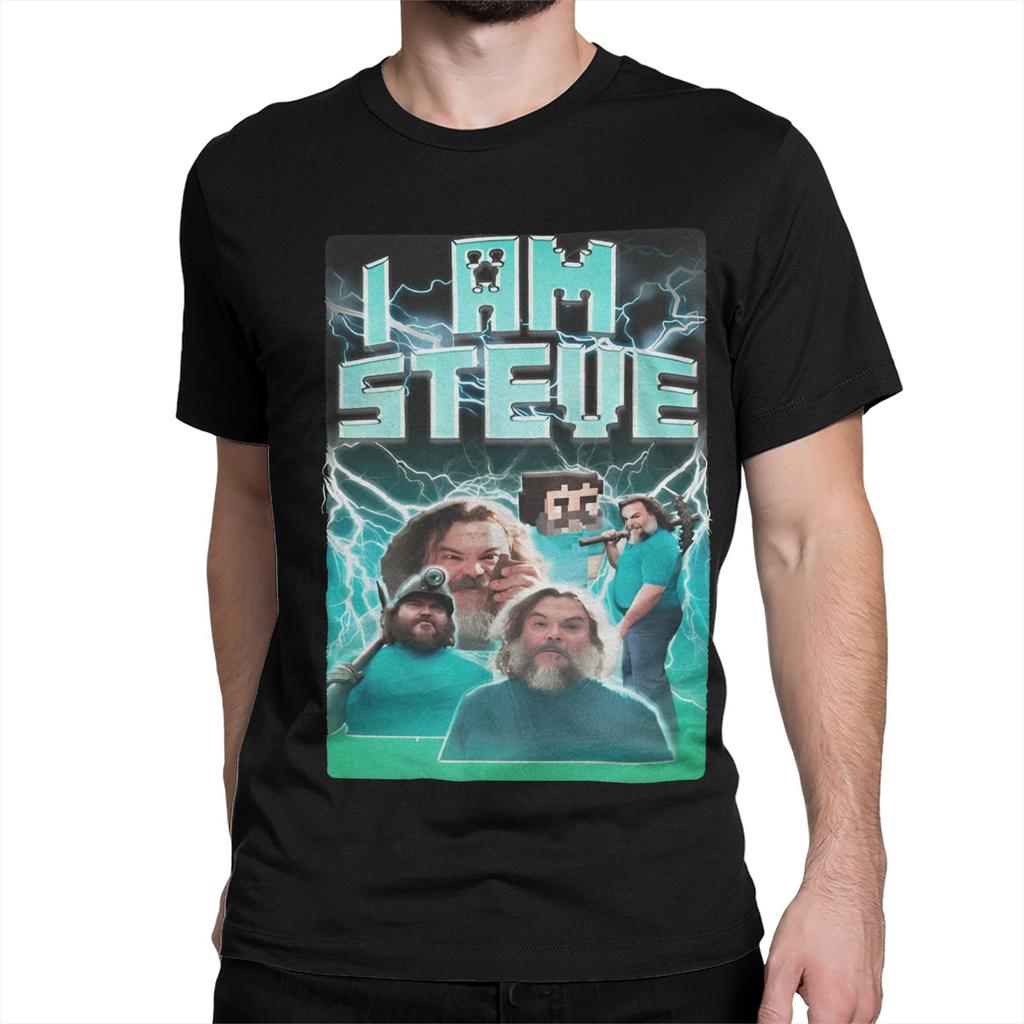Novelty I am STEVE T-Shirts Men O Neck 100% Cotton T Shirt Chicken Jockey Short Sleeve Tees Birthday Present Tops